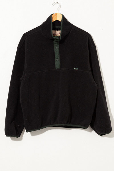 Vintage Y2K Woolrich Polartec Black Pullover Fleece Jacket | Urban
