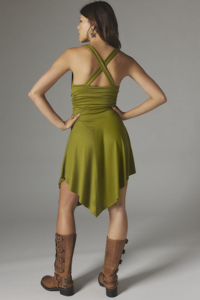 Silence + Noise Jordyn Asymmetrical Cross-Back Mini Dress #4
