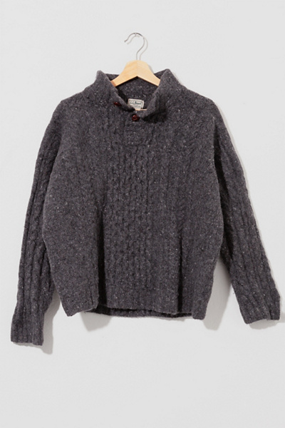 90s~00'S LLBean Cable Knit Lambswool Knit Sweater Men's Size L Vintage /eaa511221