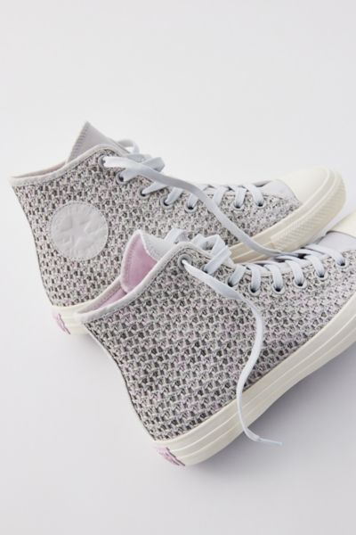 Shop Converse Chuck Taylor All Star Crochet High Top Sneaker In Grey, Women's At Urban Outfitters