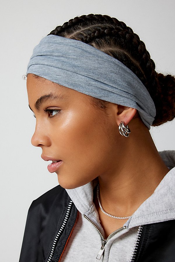 Out From Under Wide Jersey Soft Headband Top In Light Grey At Urban Outfitters