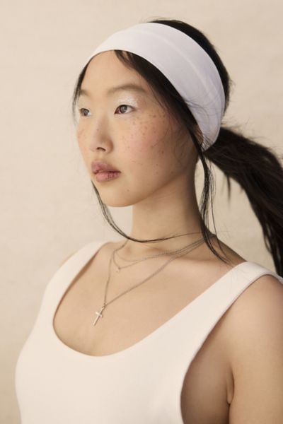 Out From Under Wide Jersey Soft Headband Top In White At Urban Outfitters