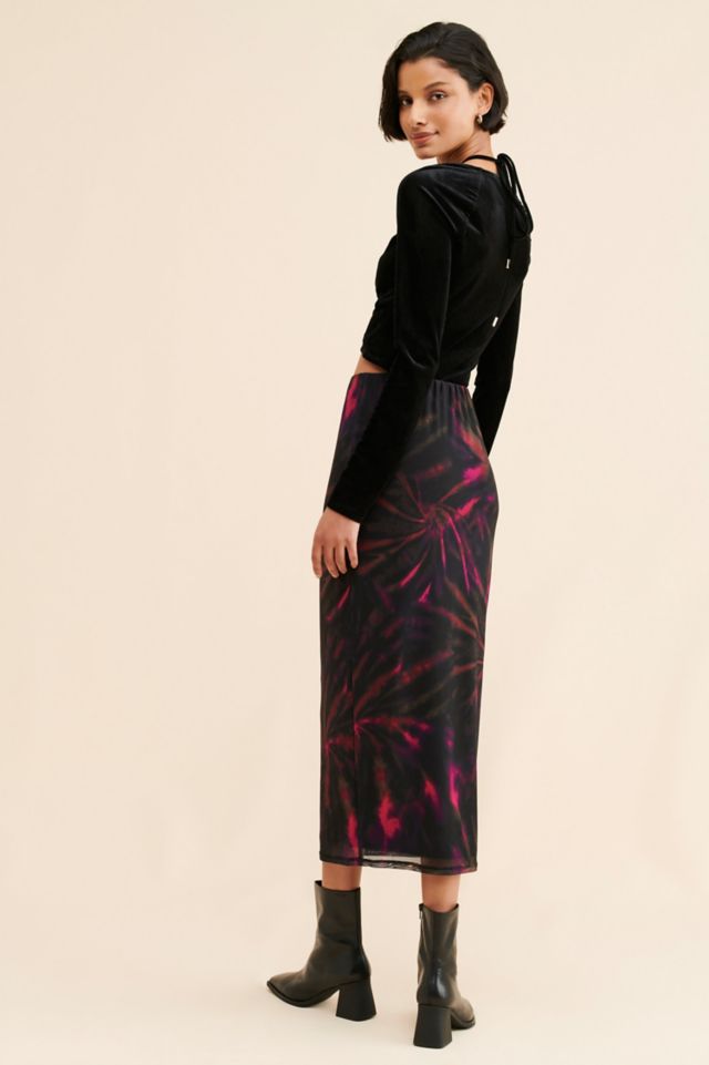AFRM Felix Mesh Midi Skirt #1