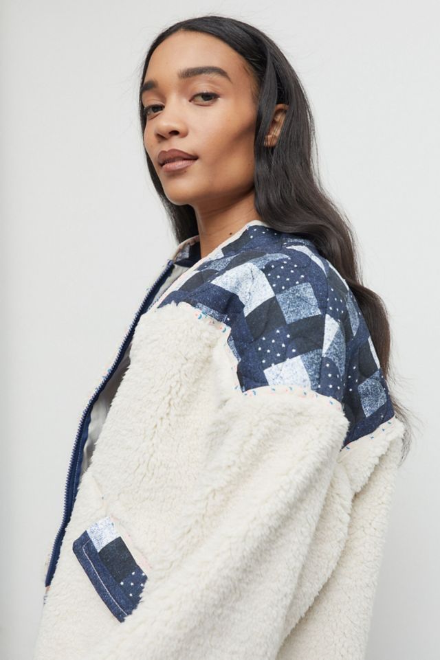 UO Mila Fleece Patchwork Jacket #2