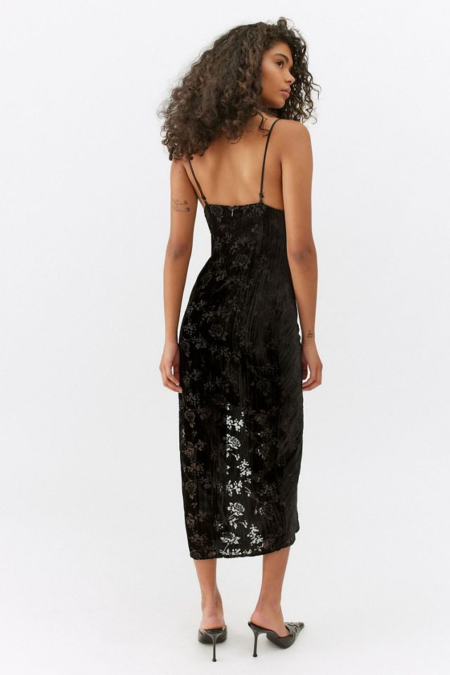 UO Mallory Velvet Midi Dress #1