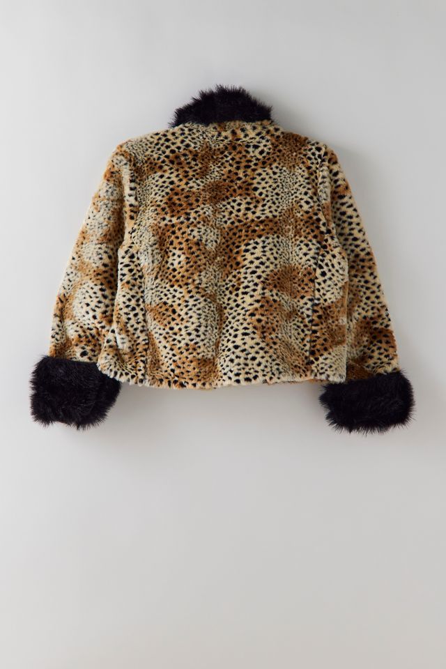 Vintage Cheetah Faux Fur Jacket | Urban Outfitters Canada