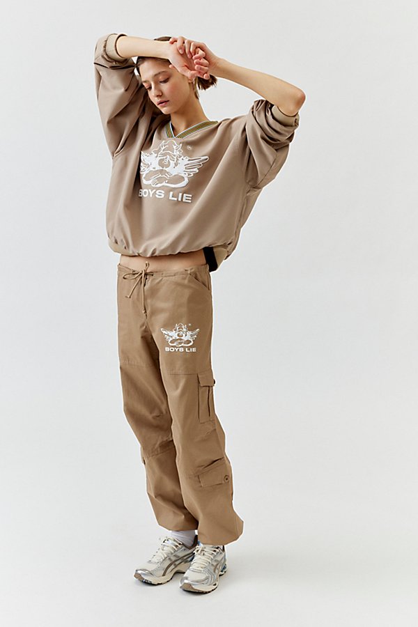 Shop Boys Lie Hits Different Parker Cargo Pant In Brown, Women's At Urban Outfitters