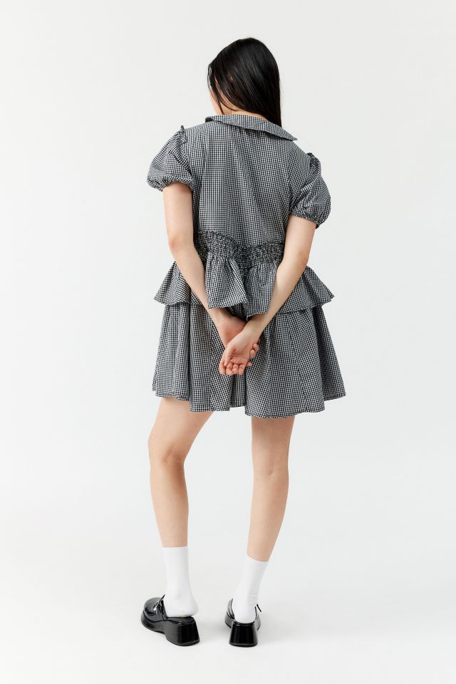 UO Claire Ruffled Babydoll Mini Dress #2