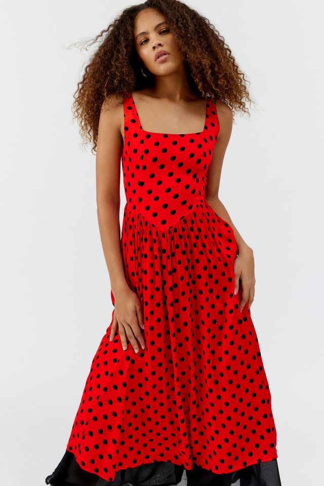 Polka dot dress urban outfitters best sale