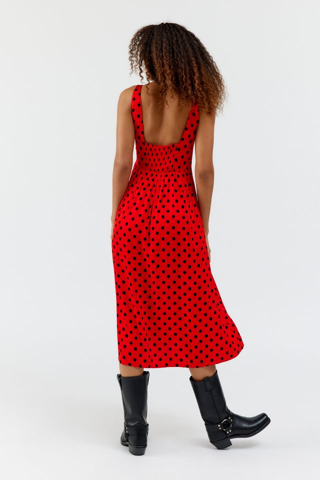 UO Lydia Polka Dot Midi Dress #3