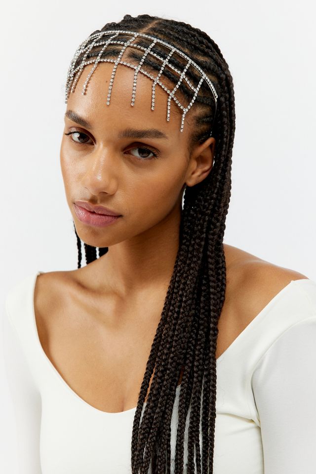 Rhinestone Fringe Headband Urban Outfitters