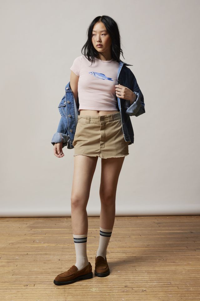 BDG Fish Capped Sleeve Baby Tee #1