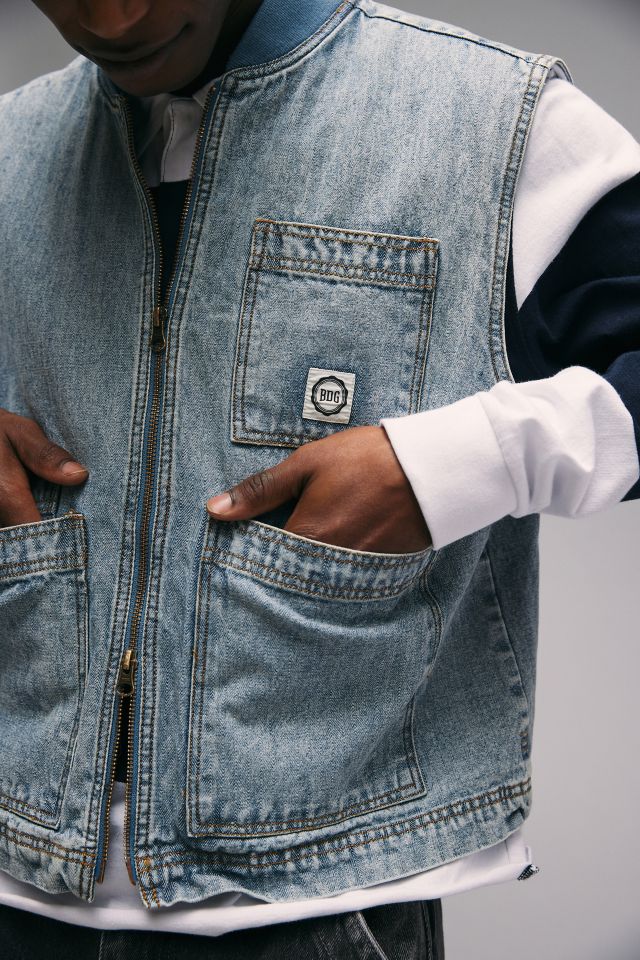 BDG Denim Chore Vest #4