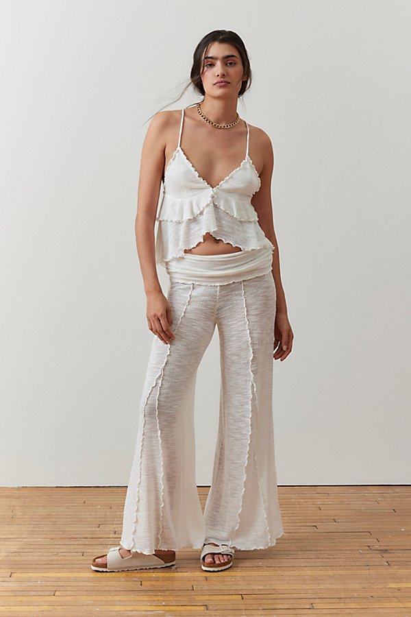 Out From Under Belle Flare Pant In Ivory, Women's At Urban Outfitters