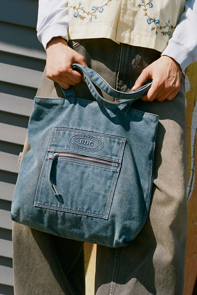 BDG Logo Washed Denim Tote Bag