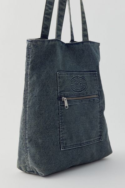 BDG Logo Washed Denim Tote Bag