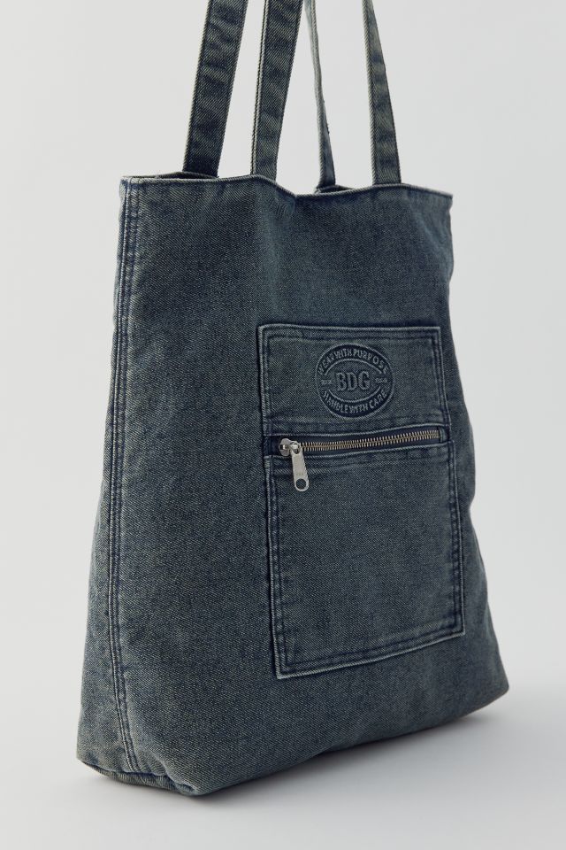 BDG Logo Washed Denim Tote Bag | Urban Outfitters