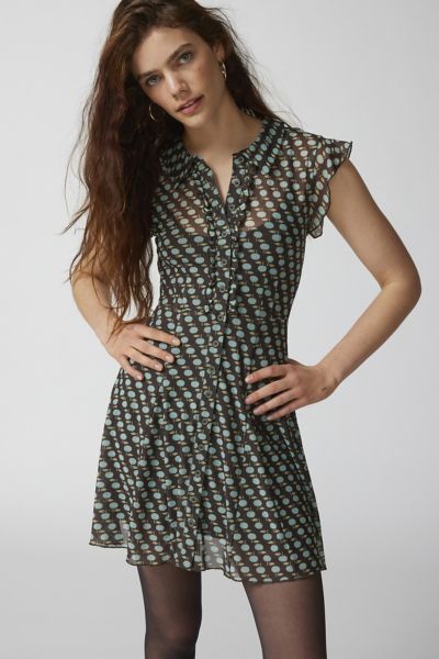 Urban outfitters green polka hotsell dot dress