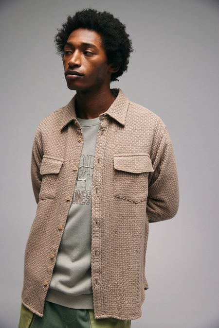 BDG Solid Textured Overshirt