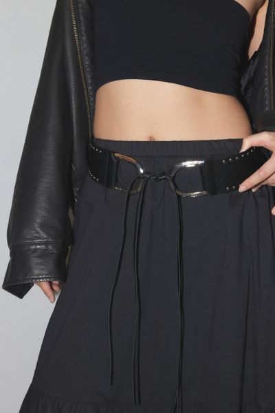 UO Bonnie Studded Wide Tie Belt