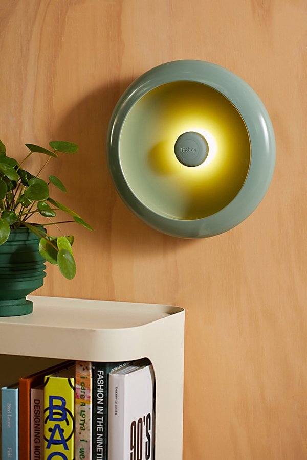 Urban Outfitters Wireless Bowl Sconce Lamp In Olive At  In Gold