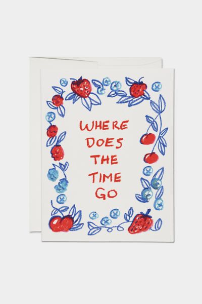 Red Cap Berry Time Greeting Card