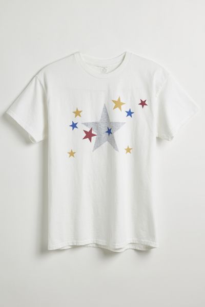 Shop Urban Outfitters Reversible Burn Through Star Tee In White, Men's At