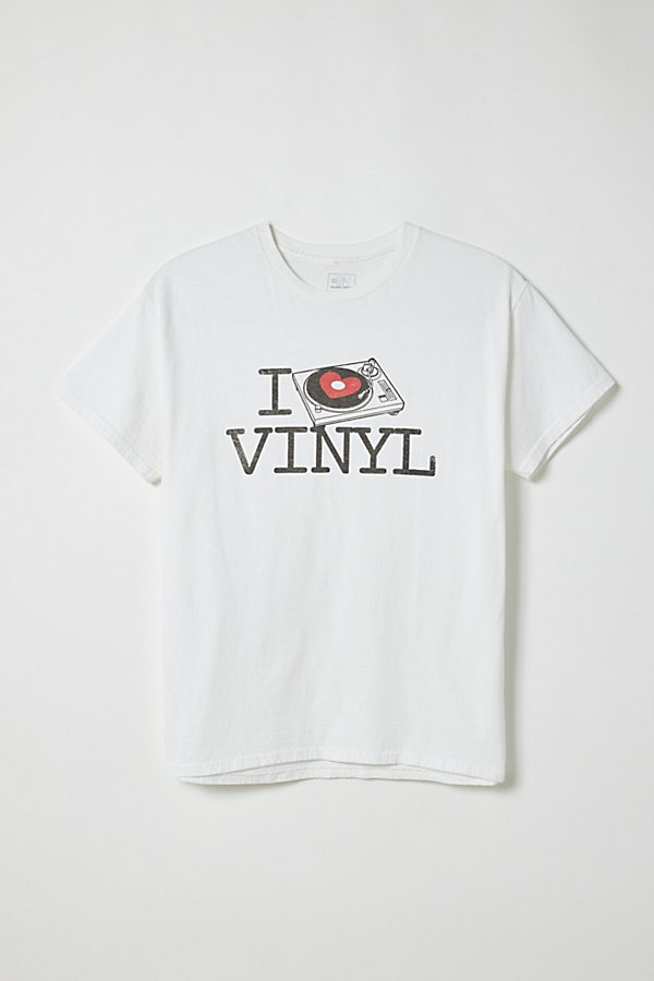 Urban Outfitters I Love Vinyl Tee In White, Men's At