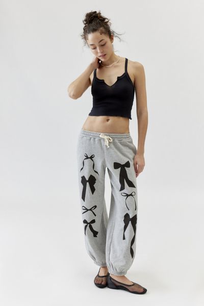 Out From Under Brenda Graphic Jogger Sweatpant In Grey, Women's At Urban Outfitters In Gray