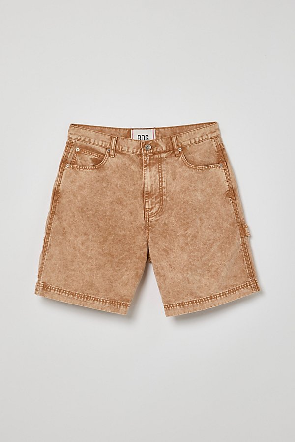 Bdg Washed Canvas Carpenter Short In Honey, Men's At Urban Outfitters