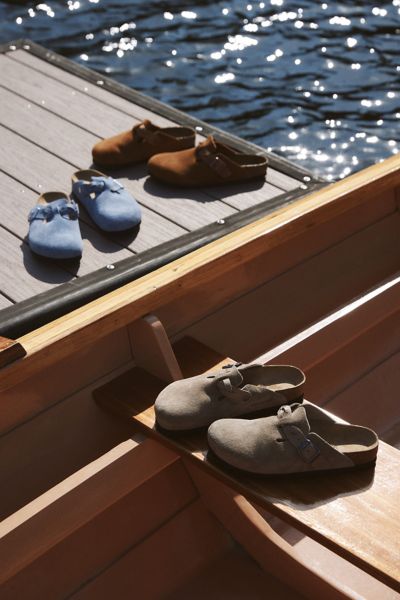 Sabot Boston Birkenstock en Suède Tressé