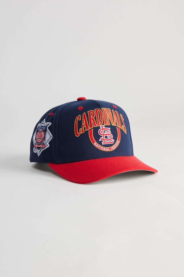 Men's St. Louis Cardinals Mitchell & Ness Navy Work It Snapback Hat