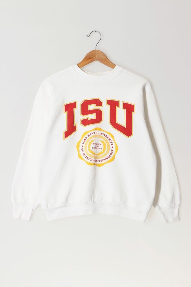 Vintage 1980s Iowa State University Banner Sweatshirt Made in USA