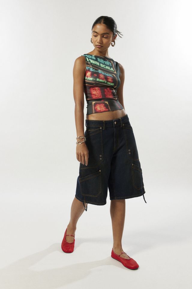 BDG Dani Longline Denim Cargo Short #1