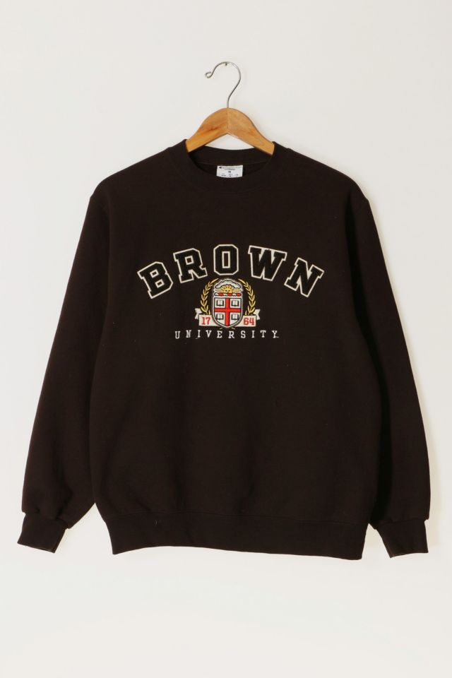 Vintage Champion Applique Brown University Crewneck Sweatshirt | Urban ...