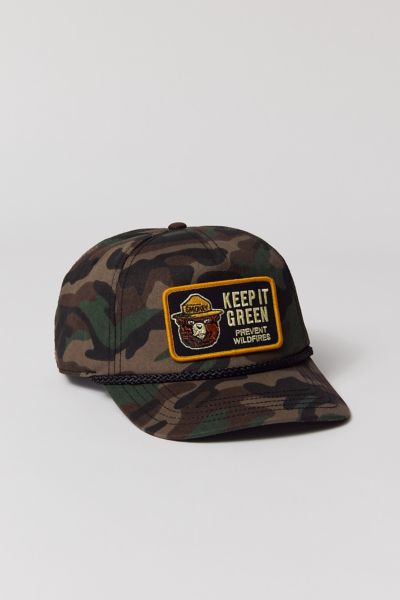 AMERICAN NEEDLE SMOKEY THE BEAR CAMO HAT IN CAMO, MEN'S AT URBAN OUTFITTERS