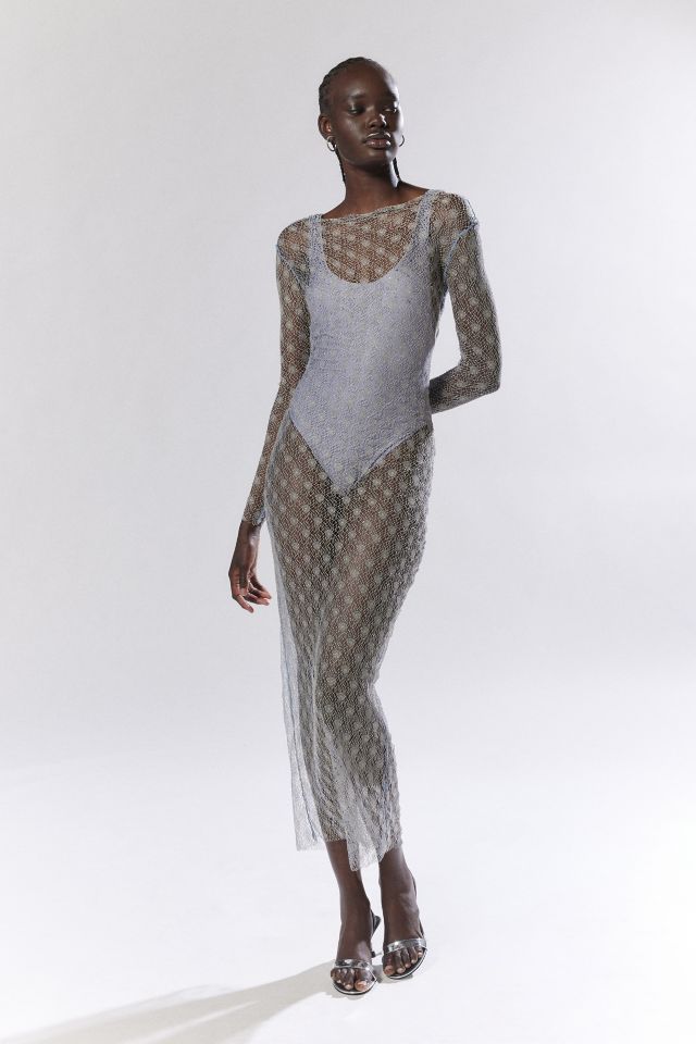 Agua Bendita Cobra Sheer Maxi Dress #1