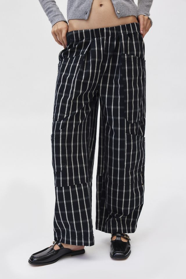BDG Charlie Gingham Low-Rise Wide-Leg Pant | Urban Outfitters