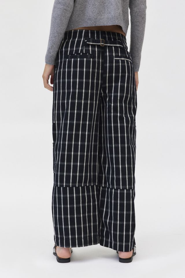 BDG Charlie Gingham Low-Rise Wide-Leg Pant | Urban Outfitters