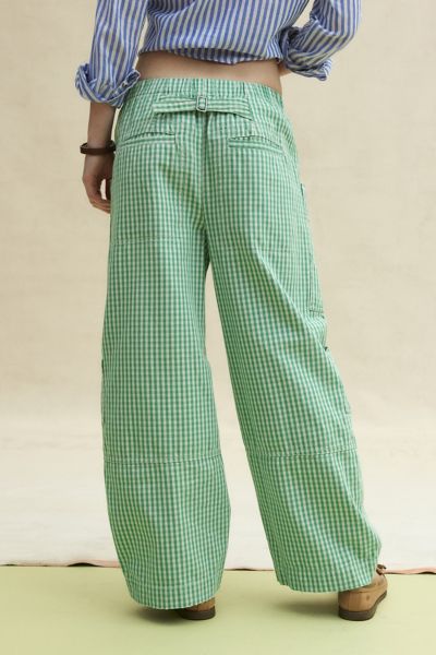 BDG Charlie Gingham Low-Rise Wide-Leg Pant