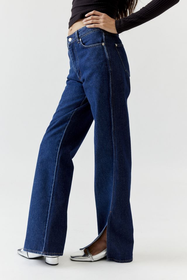 Oval Square Split-Hem Jean