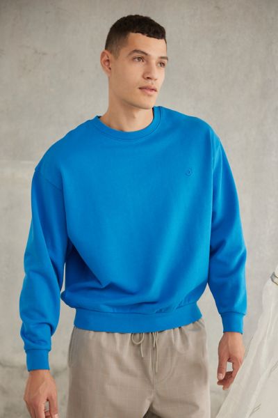 Shop Standard Cloth Everyday Crew Neck Sweatshirt In Blue, Men's At Urban Outfitters