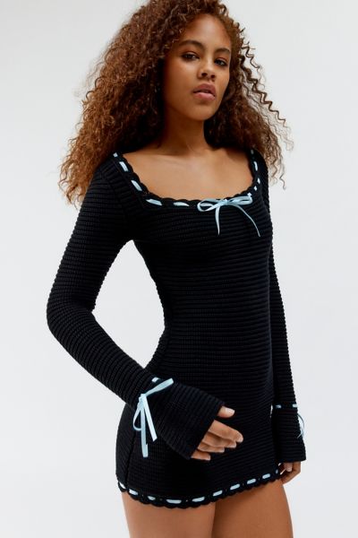 For Love & Lemons Olina Crochet Mini Dress