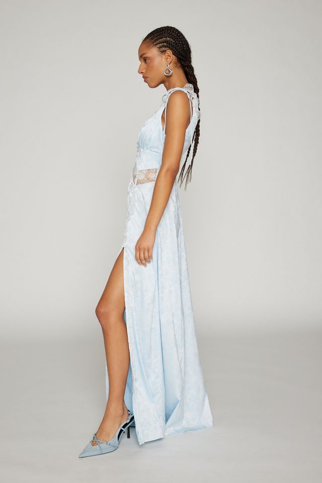 hattie jacquard maxi dress Perfect Stranger Hattie Jacquard Maxi Dress White