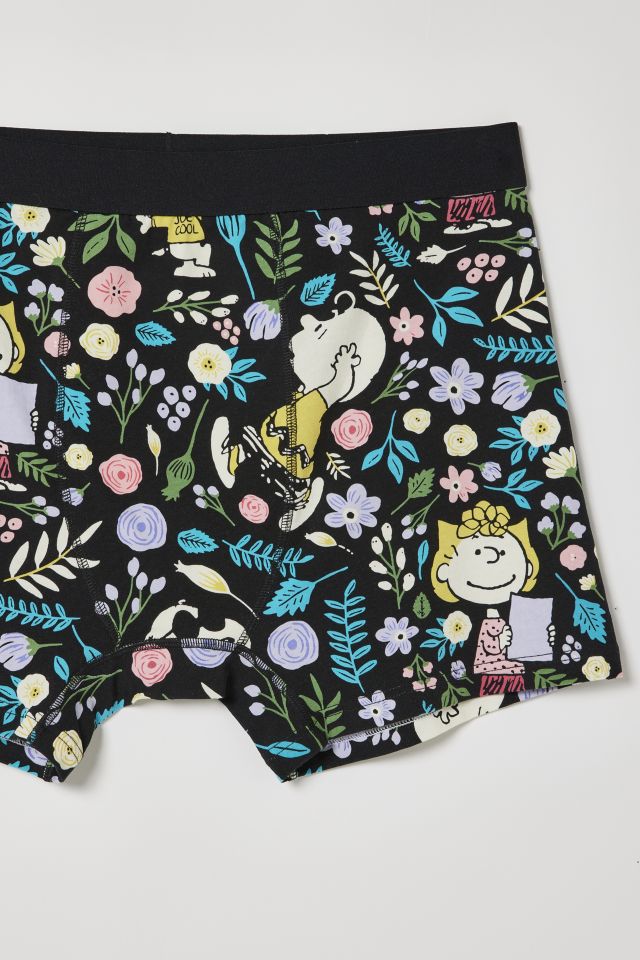 URBAN OUTFITTERS Underwear M BOTANICAL Boxer Brief Floral Black