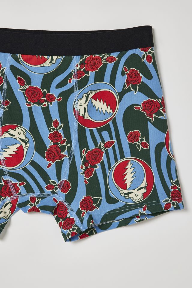 Grateful Dead Stealie & Rose Boxer Brief #1