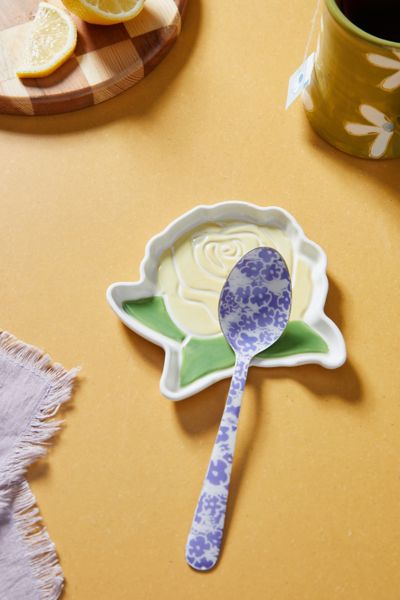 Shop Urban Outfitters Rose Spoon Rest In White At