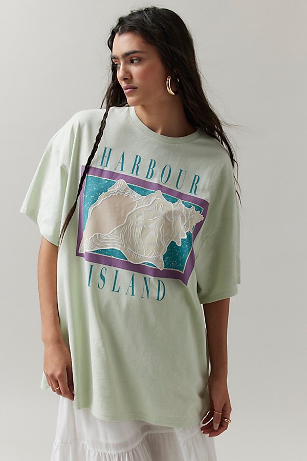 Shop Bdg Harbour Island Shell T-shirt Dress In Light Blue, Women's At Urban Outfitters