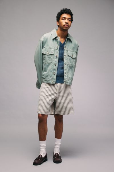 BDG Railroad Stripe Canvas Carpenter Short