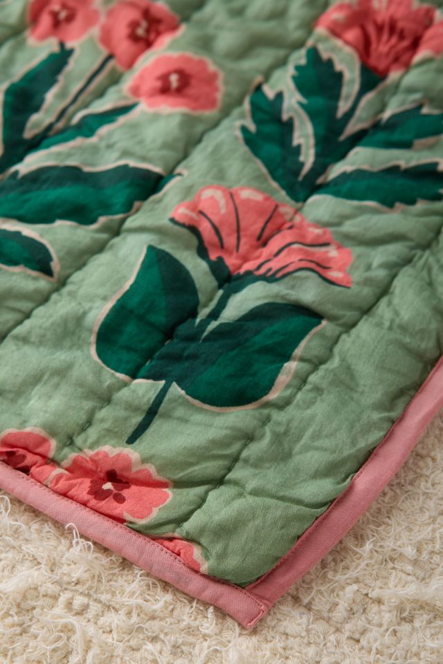 Jasmine Cotton Seed Stitch Quilted Throw Blanket #2